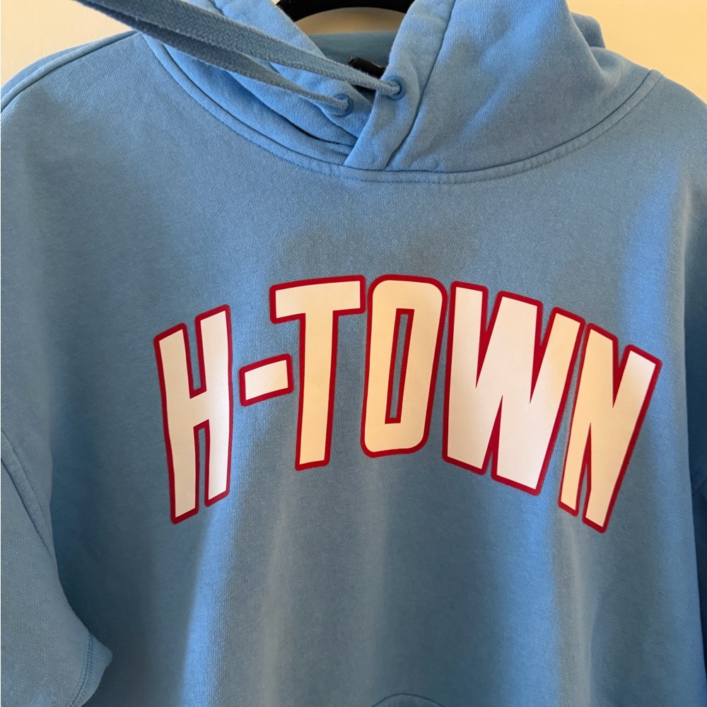 NBA Light Blue Pullover Hoodie with White NBA & Nike Tags